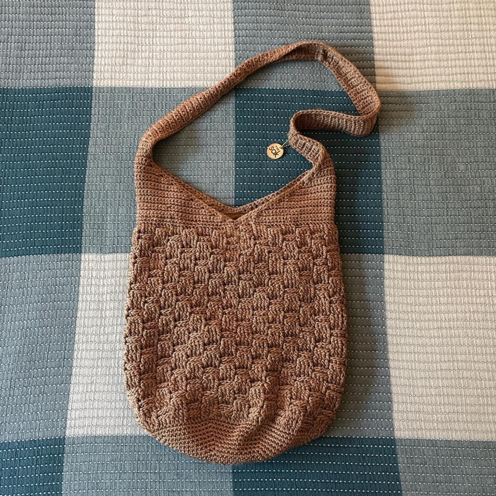 Vintage The Sak Crochet Shoulder Bag